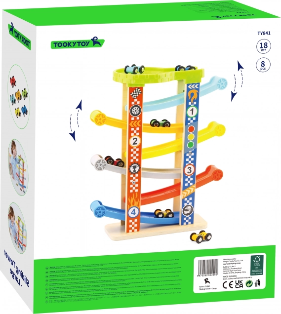 Tooky Toy Tobogan Colorat pentru Mașini