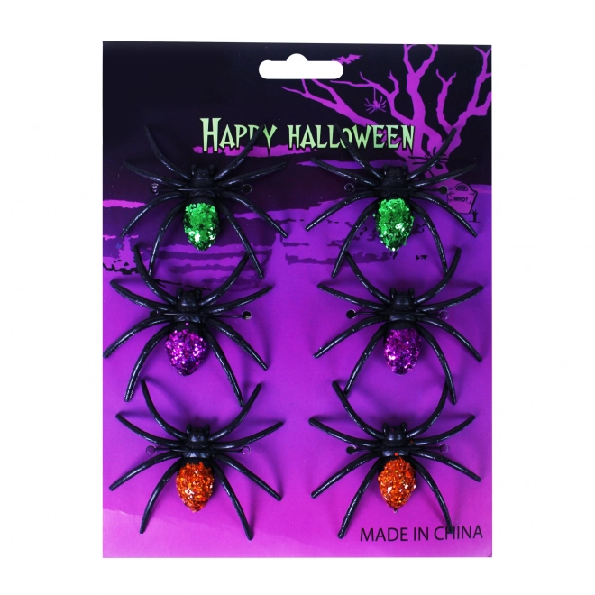 Păianjeni decorativi cu sclipici pentru Halloween