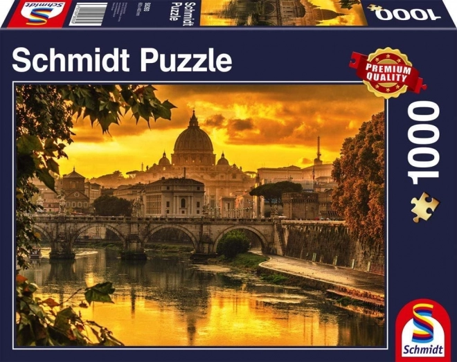 Puzzle Schmidt lumină de aur la Roma 1000 piese