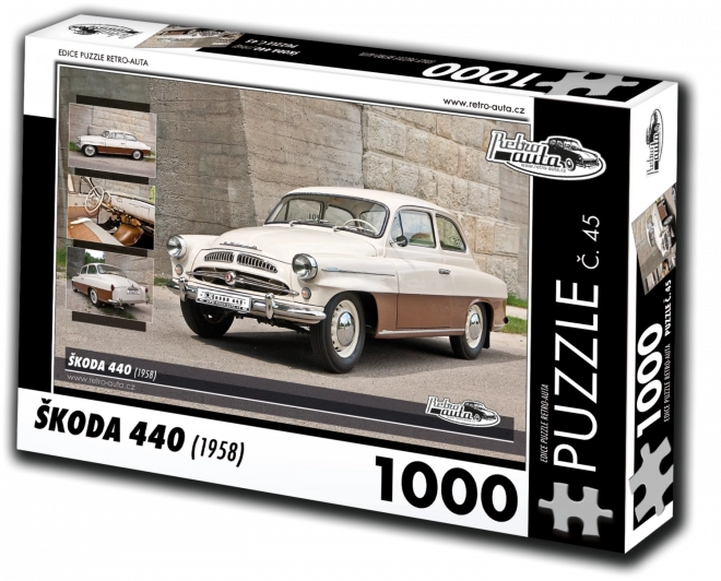 puzzle retro mașini Șkoda 440 (1958) 1000 de piese