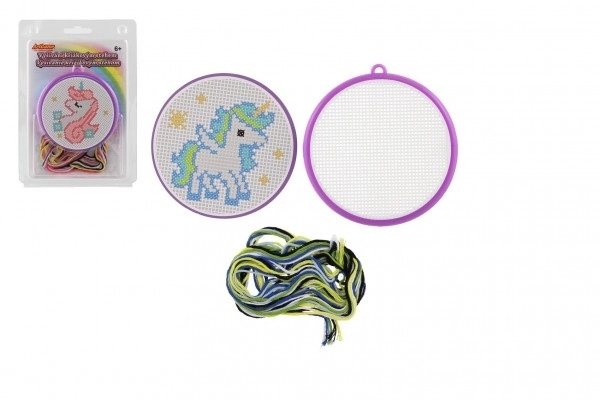 Set broderie cruce unicorn cu rame broderie