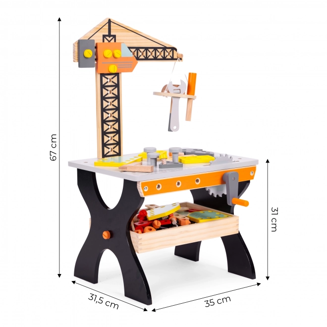 Banc de scule din lemn pentru copii Ecotoys