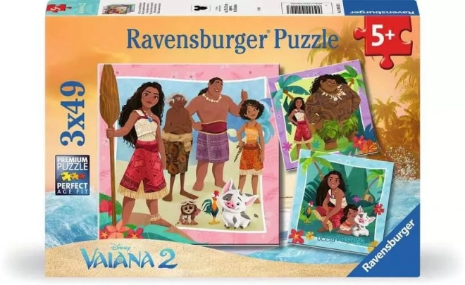 Puzzle Vaiana 2, 3x49 piese