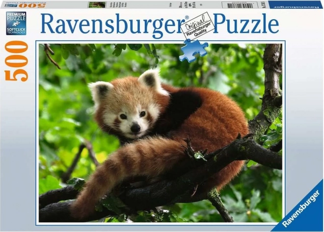 Puzzle Panda roșu 500 piese Ravensburger