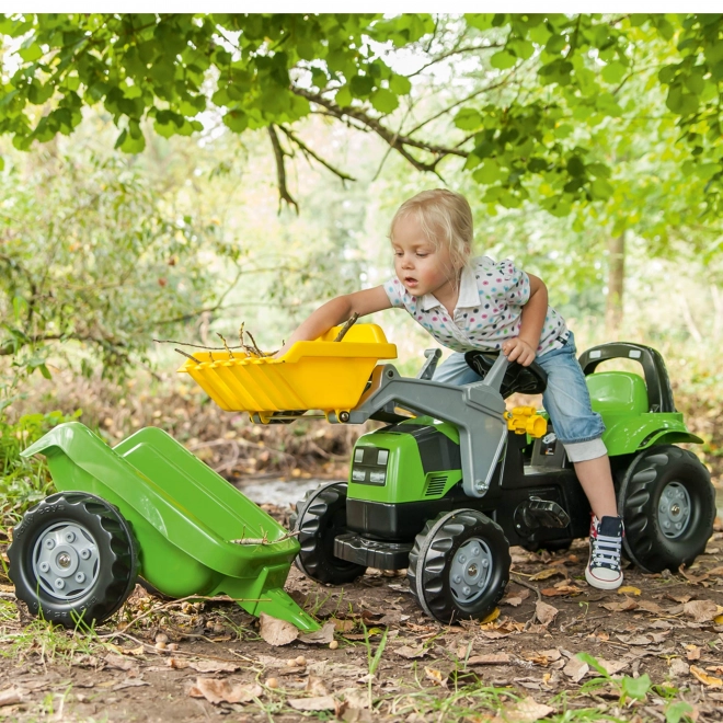 RollyKid tractor cu remorcă Deutz-Fahr Rolly Toys