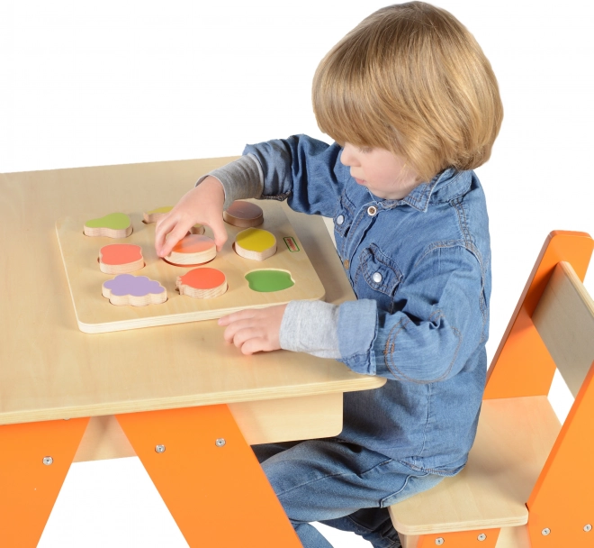 Masterkidz Sortator de Forme din Lemn Fructe Colorate Montessori