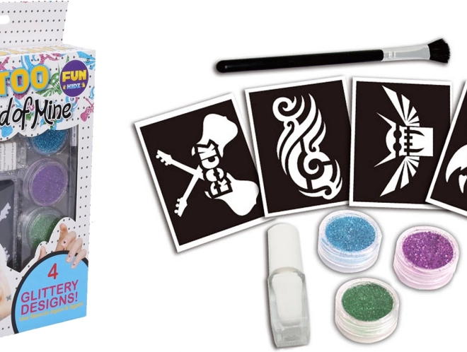 Set de tatuaje sclipitoare pentru fete