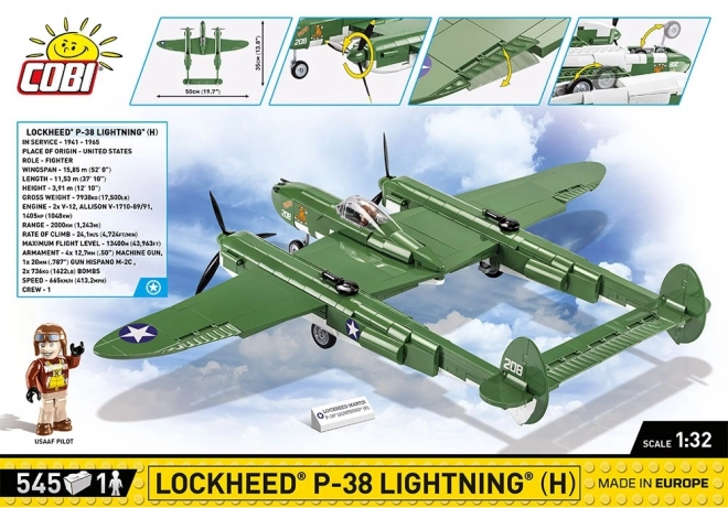 Avion Lockheed P-38H Lightning COBI din al Doilea Război Mondial