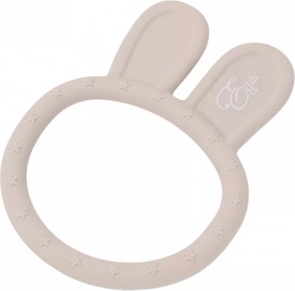 Jucărie de dentiție din silicon, Beige Bunny