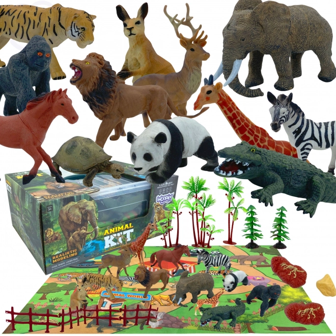 Set figurine safari cu covoraș woopie