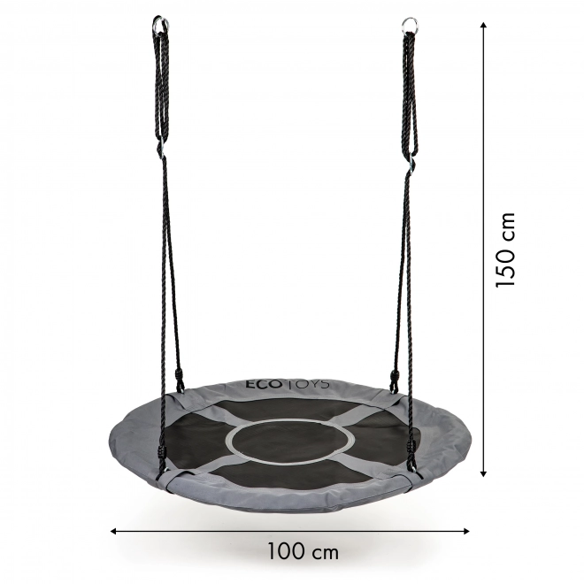 Leagăn cuib de barză 100cm gri Ecotoys