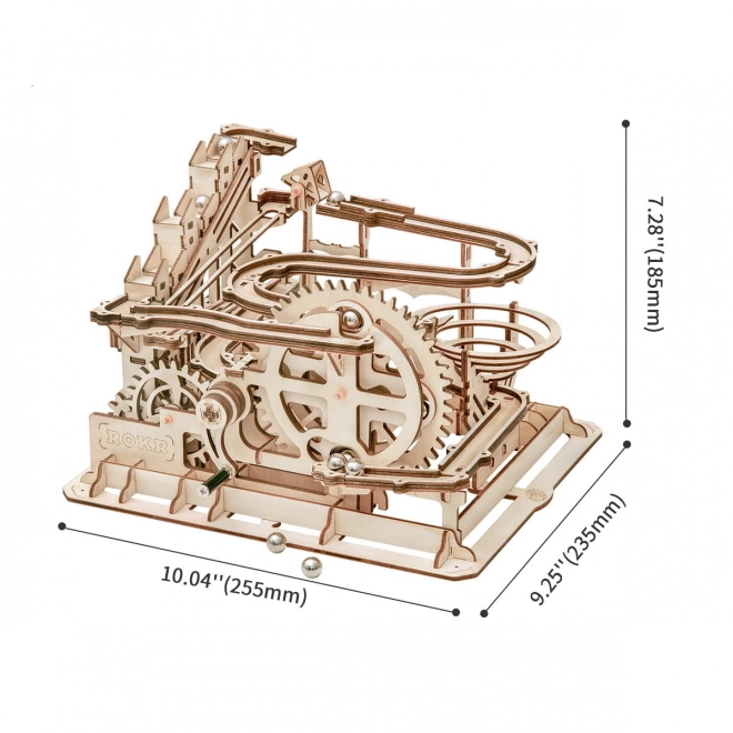 Puzzle 3D din lemn Robotime Rokr Pistă cu bile: Parkour