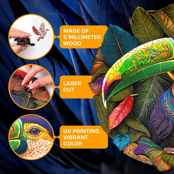 Puzzle din lemn tucan 500 piese