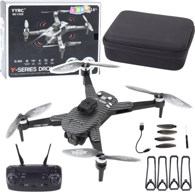Dron cu cameră HD și aplicație - carbon negru