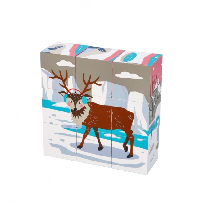 Cuburi Puzzle Animale Polare