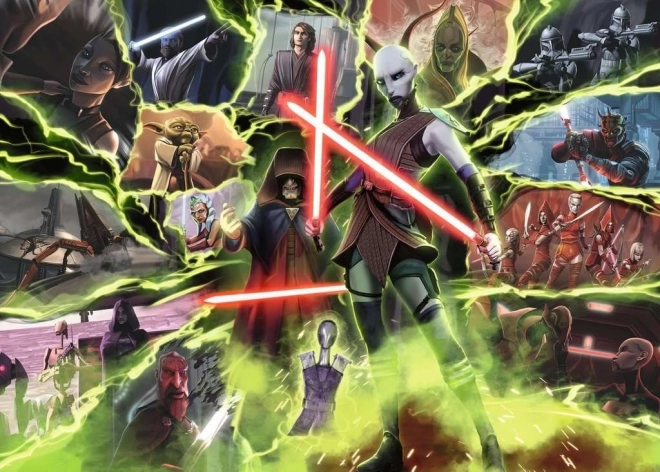 puzzle răufăcătorii din star wars asajj ventress 1000 piese