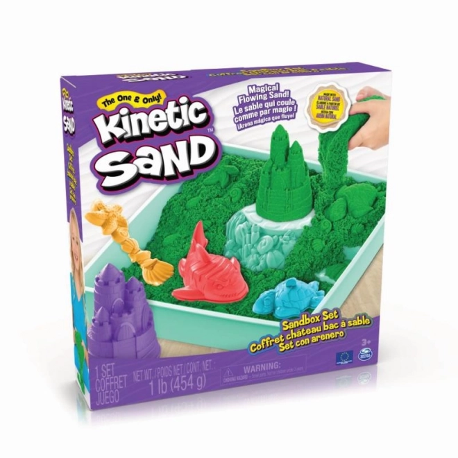 Kinetic Sand set cutie cu nisip lichid și mat verde