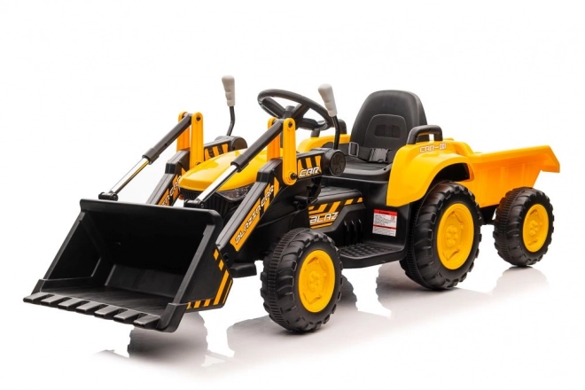 Tractor electric cu lingură galben