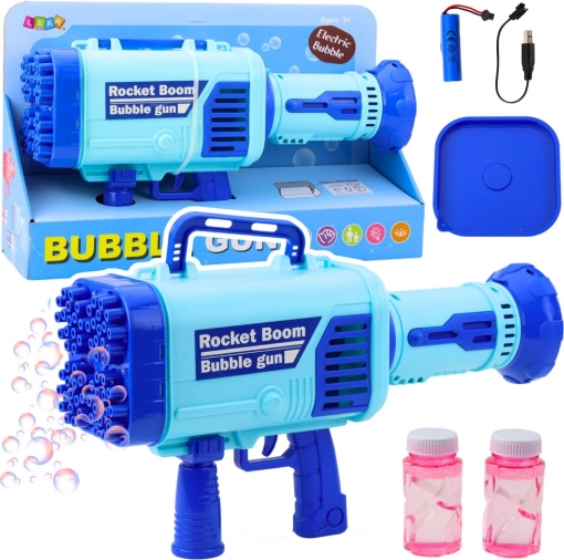 Pistol electric pentru bule cu 64 de orificii albastru