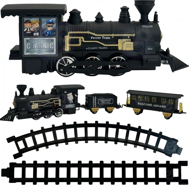 Woopie set locomotivă cu aburi XXL șine 403 cm