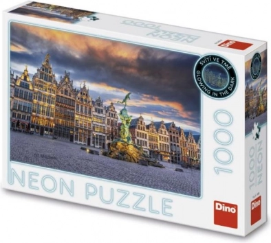 Puzzle neon Furtună deasupra Anversului 1000 piese