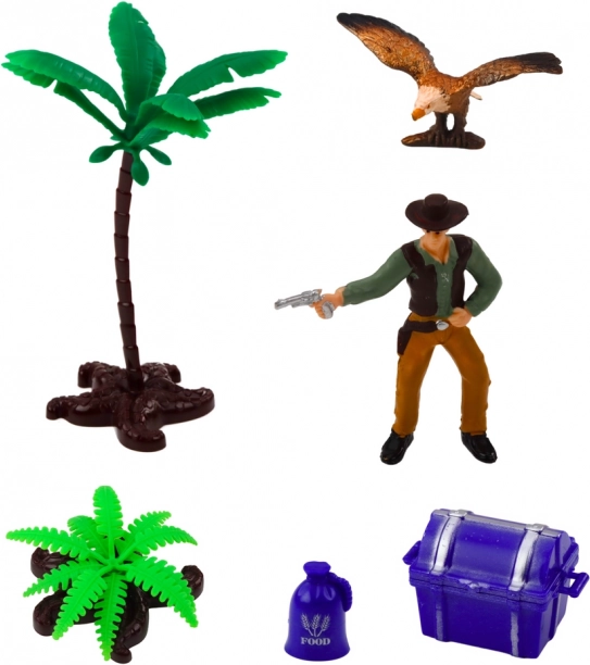 Set de cowboy cu căruță western și figurine