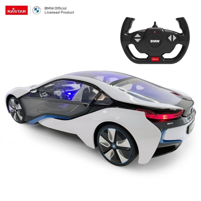 Mașinuță electrică BMW i8 cu telecomandă Rastar 1:14