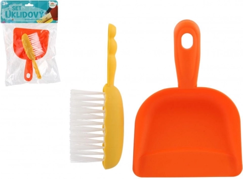 Set de curățenie pentru copii – făraș și periuță din plastic