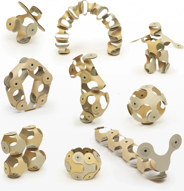 Set magnetic Clixo Designer Pack în culoare bej