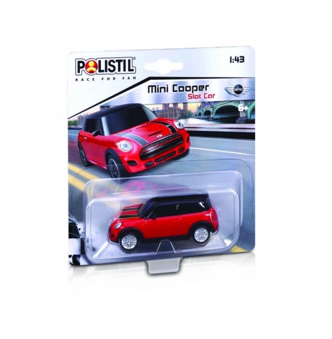 Mașinuță de curse Mini Cooper roșie pentru Polistil