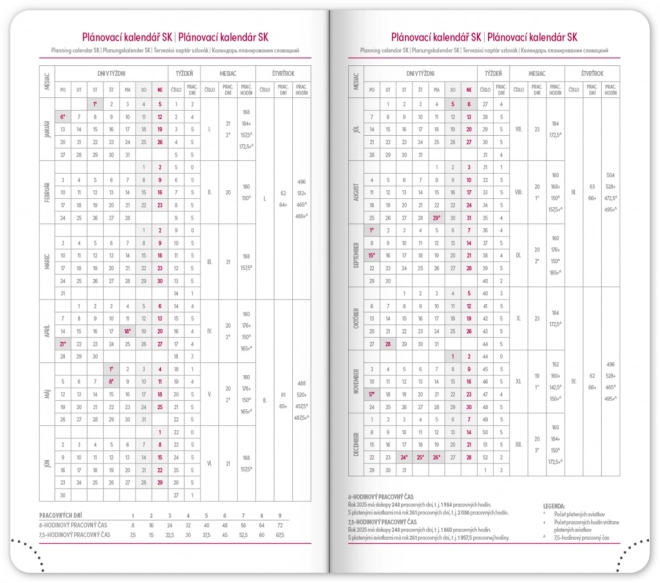 Agenda de buzunar Neo 2025 vișinie