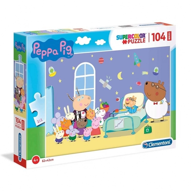 Puzzle maxi cu Peppa Pig 104 piese