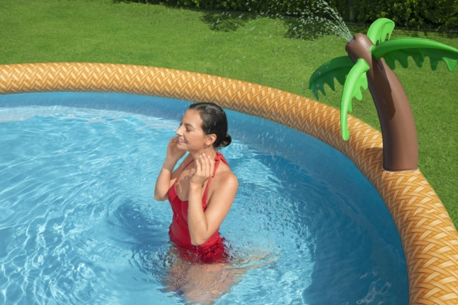 Piscină gonflabilă cu stropitor tropical Bestway 457 x 84 cm