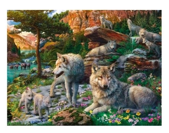 Puzzle lupii primăvara Ravensburger 1500 piese