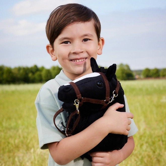 Cal pe băț Hobby Horse negru