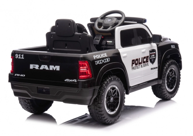 Mașină Electrică pentru Copii Dodge Ram Poliție Negru