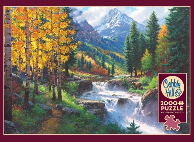 Puzzle Muntele Măreț Rocky Mountain 2000 de piese Cobble Hill
