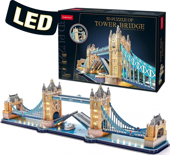 Puzzle 3D cu LED Tower Bridge