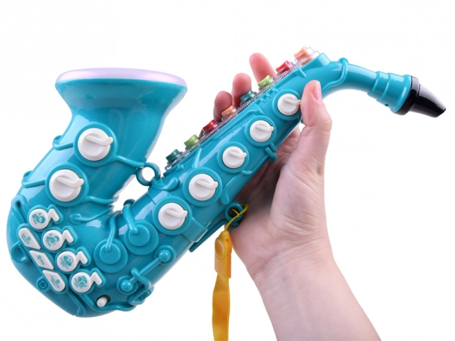 Saxofon Interactiv pentru Copii – Albastru