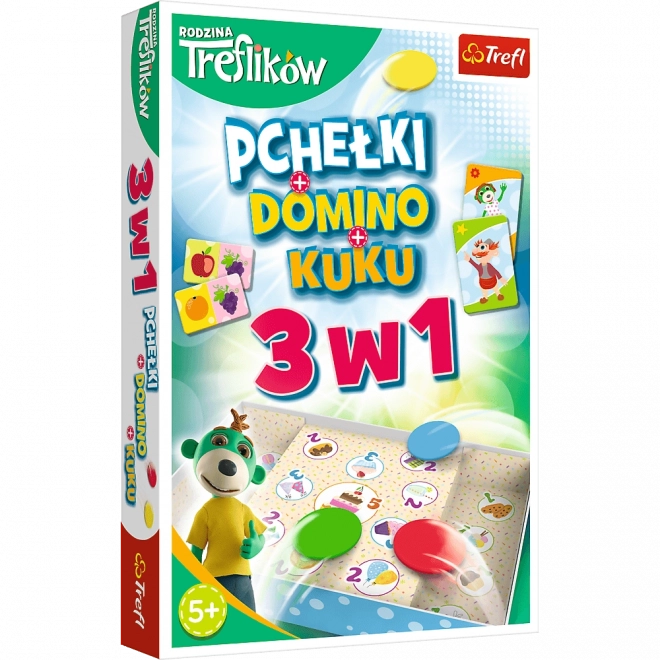 joc 3 în 1 domino, purici și kuku – Familia TREFLÍK