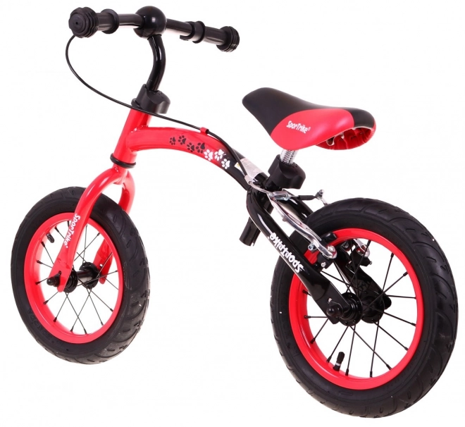 Bicicletă de echilibru pentru copii Boomerang SporTrike roșu