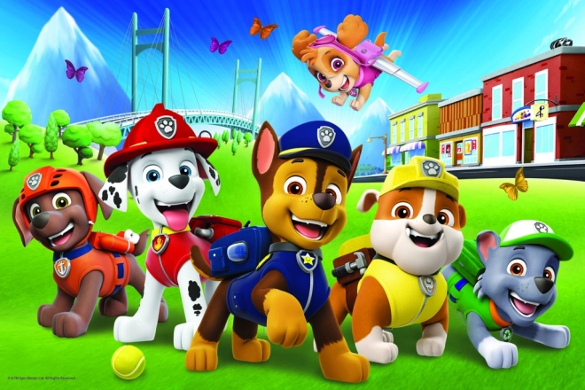 Puzzle 60 de piese la marginea pădurii Paw Patrol