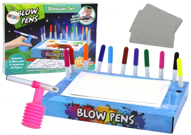 Set creativ markere gonflabile dinozauri