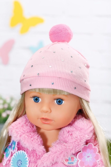 Set cu haină roz pentru păpușa BABY born de 43 cm