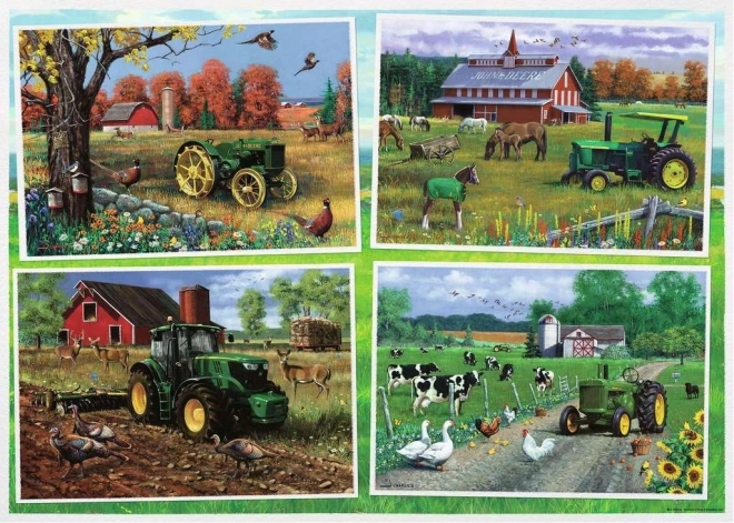 Puzzle XXL 500 piese RAVENSBURGER cu Tractor John Deere