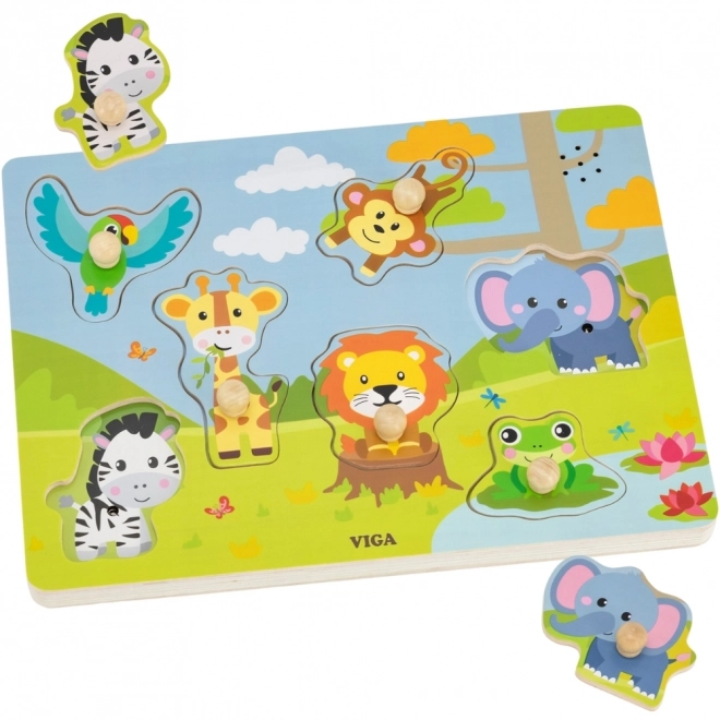 Puzzle cu sunete animale exotice