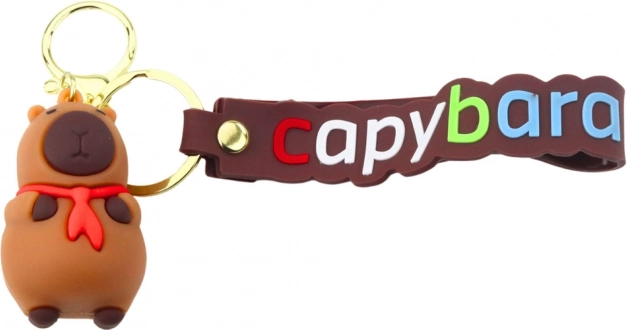 Pandantiv capibara cu eșarfă roșie