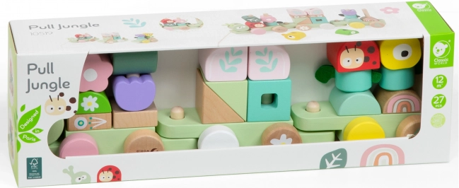 Puzzle tren din lemn Omida de la Classic World