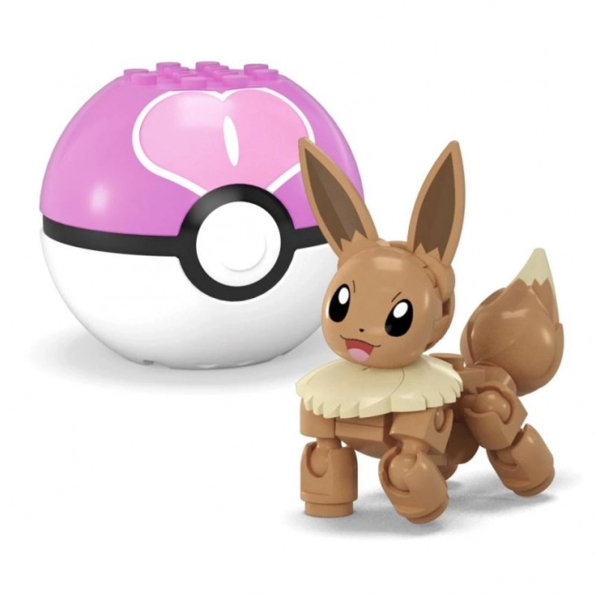 Set de construcție Mega Poke Ball cu Charmander și Eevee