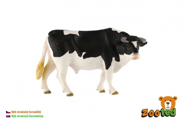 Bivol alb-negru Zooted din plastic 13cm